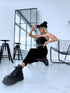 BLACK crop top "BETTY 004"